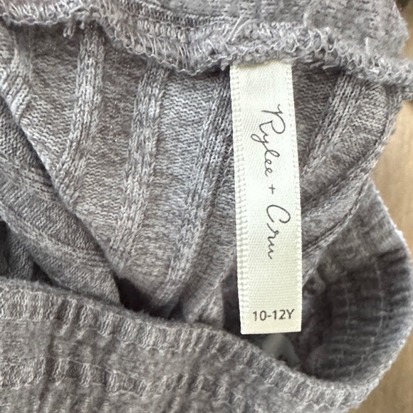 Rylee + Cru Gray Ribbed Kids Matching Set - Picture 3 of 5